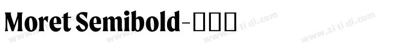 Moret Semibold字体转换